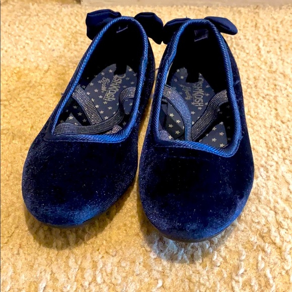 girls navy blue flats